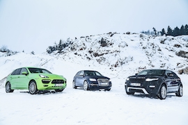 Porsche Cayenne GTS, Audi SQ5 TDI, Range Rover Evoque Coupé