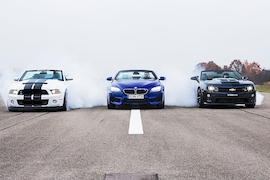 Ford Mustang Shelby GT 500 Convertible, BMW M6 Cabrio, Chevrolet Camaro ZL1 Convertible