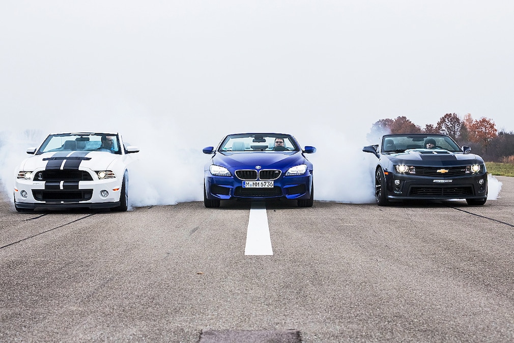 Ford Mustang Shelby GT 500 Convertible, BMW M6 Cabrio, Chevrolet Camaro ZL1 Convertible