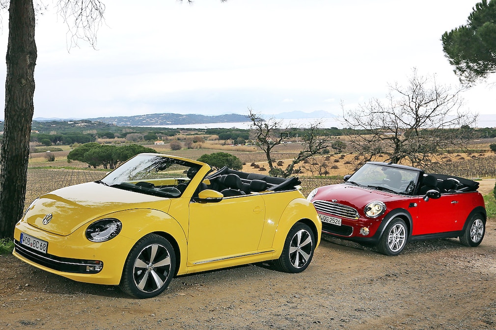 VW Beetle Cabriolet   Mini Cooper One Cabriolet