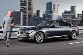 Prinz Charles und BMW 7er High Security (Montage)