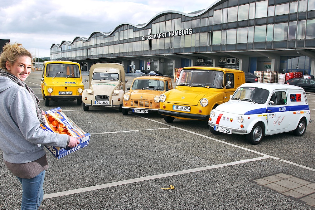 DAF Kalmar 441 B Tjorven Citroën AK 400 Mini Van VW Fridolin Fiat 500 K Furgoncino