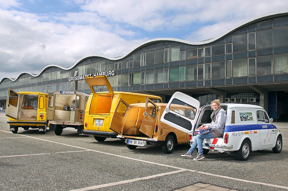 DAF Kalmar 441 B Tjorven Citroën AK 400 VW Fridolin Mini Van Fiat 500 K Furgoncino