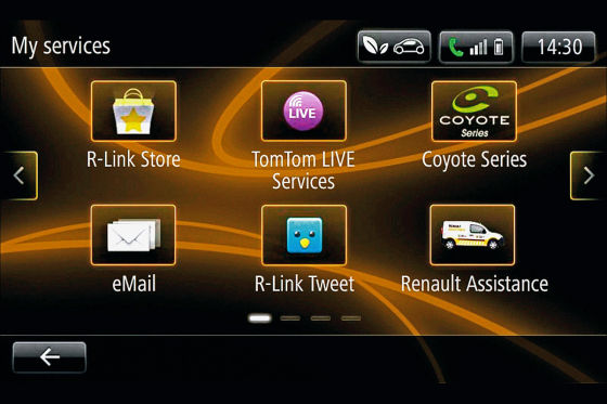 Renault Clio R-Link mit Touchscreen