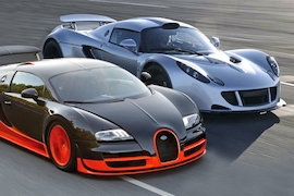 Bugatti Veyron Super Sport gegen Hennessey Venom GT