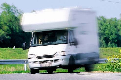 Schleuderndes Wohnmobil