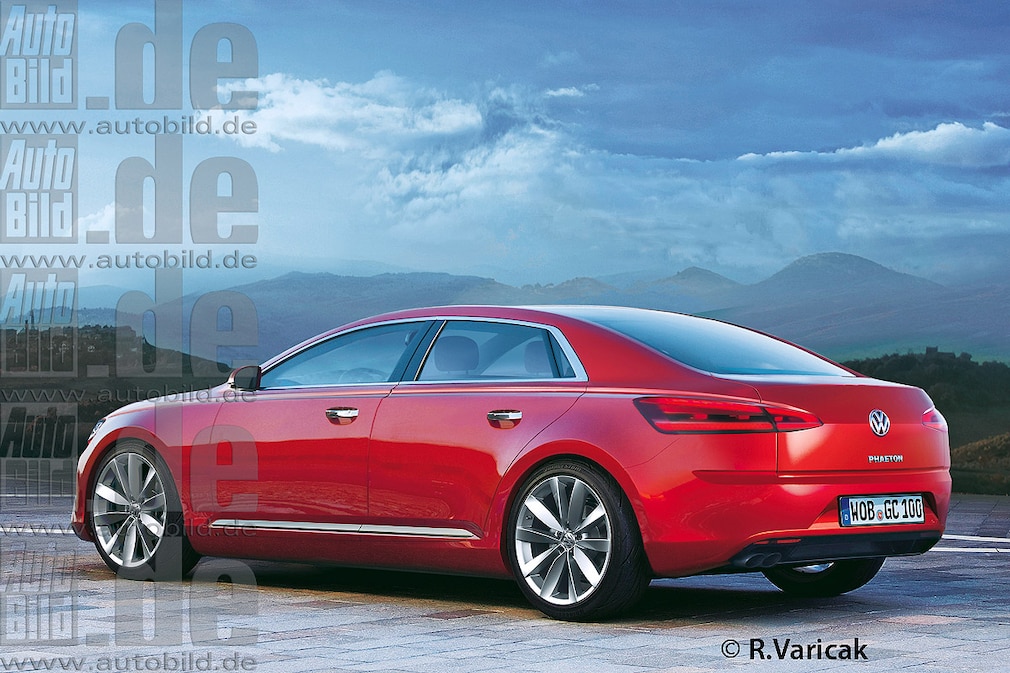 VW Phaeton Illustration Heckansicht