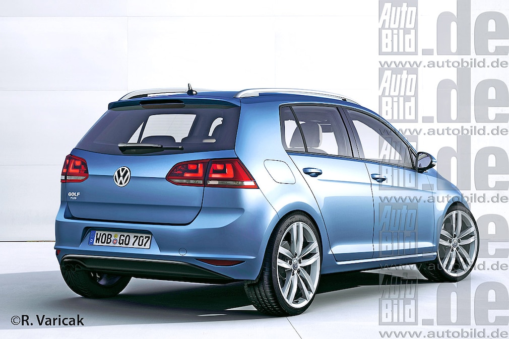 VW Golf VII Plus Illustration Heckansicht