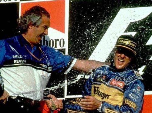 Flavio Briatore (l.) und Michael Schumacher erlebten zusammen zahlreiche Erfolge