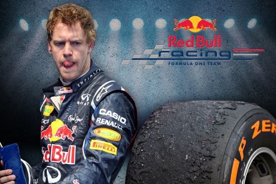 Vettel und Pirelli-Reifen