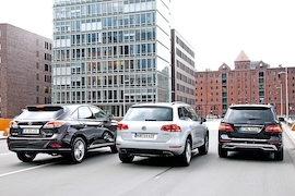 Lexus RX 450h VW Toureg Hybrid Mercedes M-Klasse