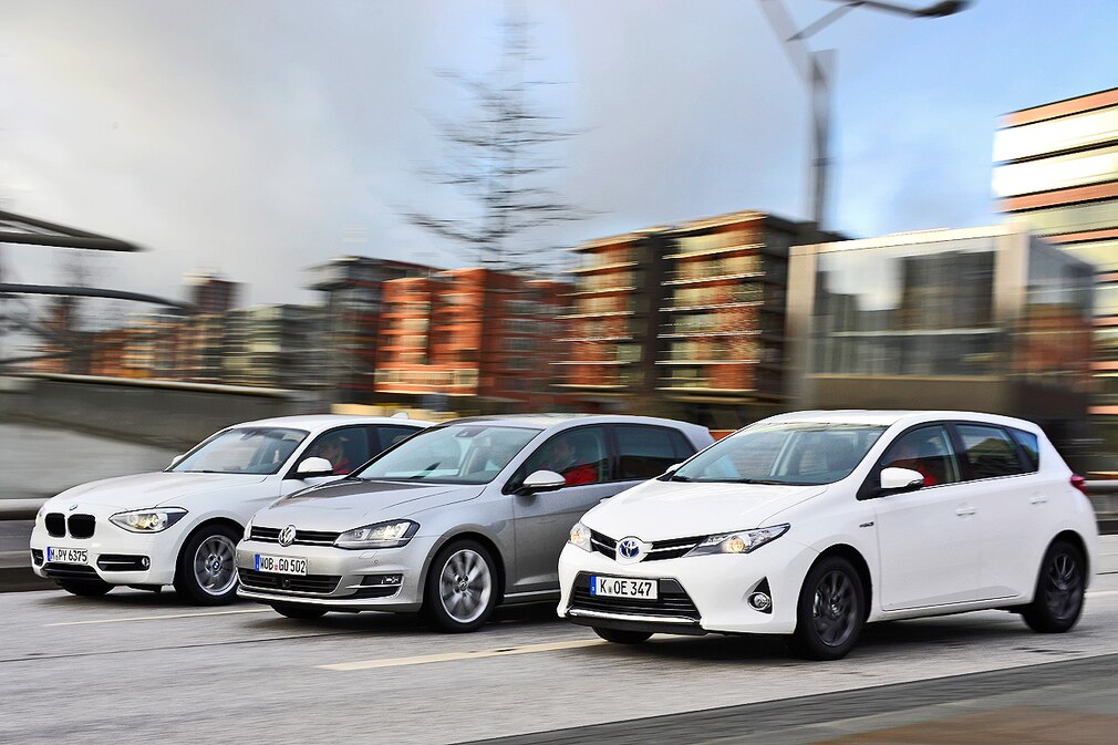 BMW 116d ED, VW Golf 1.4 TSI ACT, Toyota Auris Hybrid