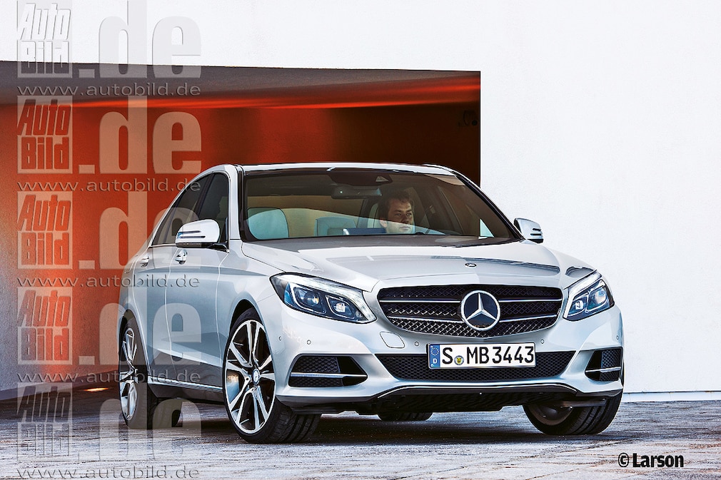 Mercedes C-Klasse Illustration Frontansicht