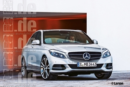 Mercedes C-Klasse Illustration Frontansicht