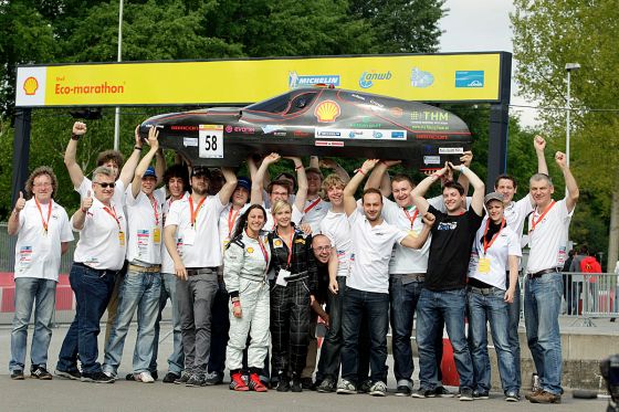 Teilnehmer am Eco-marathon 2013