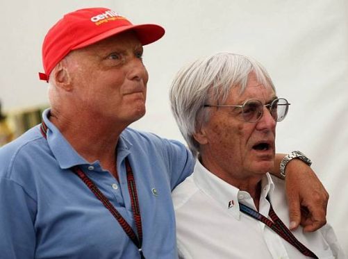 Alte Freunde: Legende Niki Lauda mit Formel-1-Boss Bernie Ecclestone