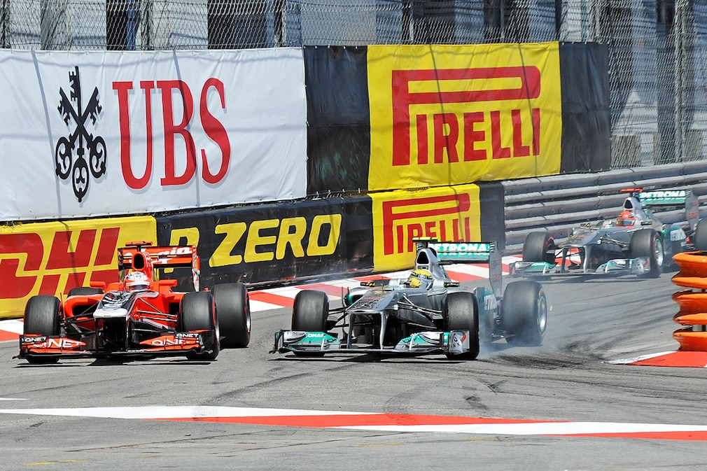 Virgin Timo Glock Mercedes GP Nico Rosberg Mercedes GP Micheal Schumacher