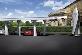 Tesla Supercharger Station (Schnellladestation) Illustration