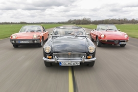 VW-Porsche 914, MGB Roadster, Alfa Romeo Spider