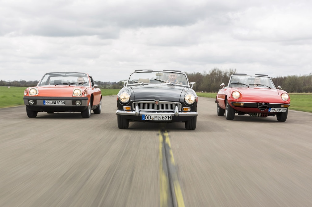 VW-Porsche 914, MGB Roadster, Alfa Romeo Spider