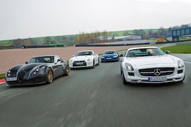 Wiesmann GT MF5, Nissan GT-R, Audi R8 V10 Plus, Mercedes SLS AMG GT