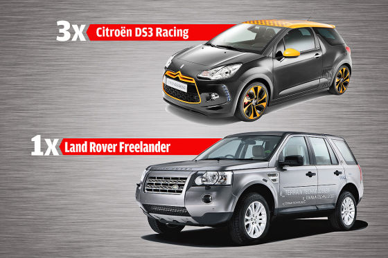 Citroën DS3 Racing, Land Rover Freelander