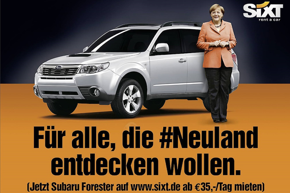 Sixt-Werbung mit Merkel