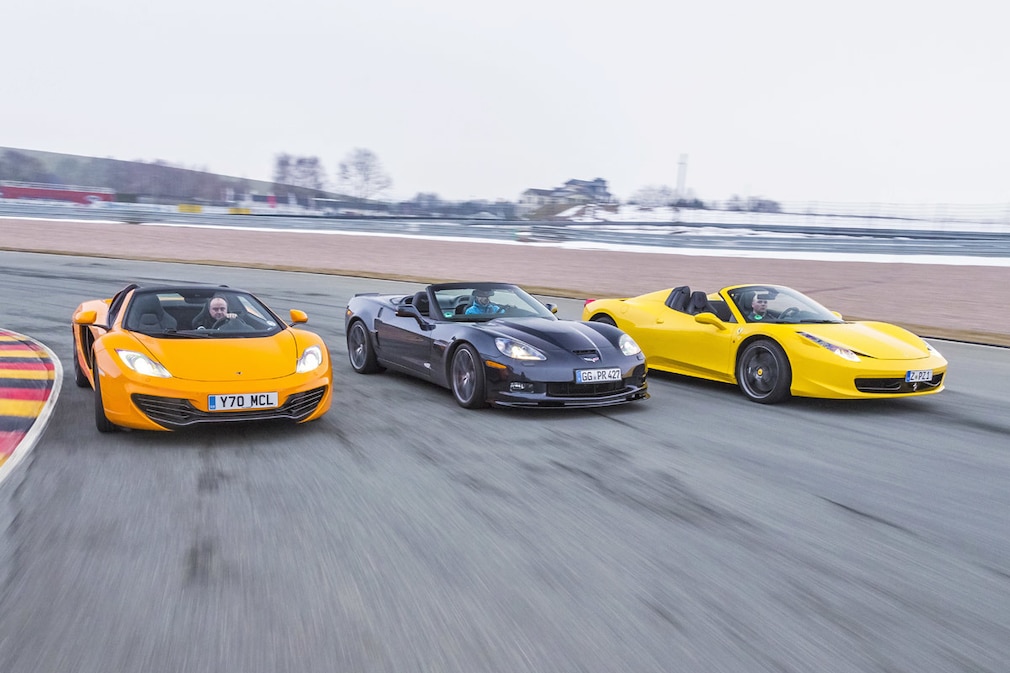 Chevrolet Corvette 427 Convertible Ferrari 458 Spider McLaren MP4-12C Spider