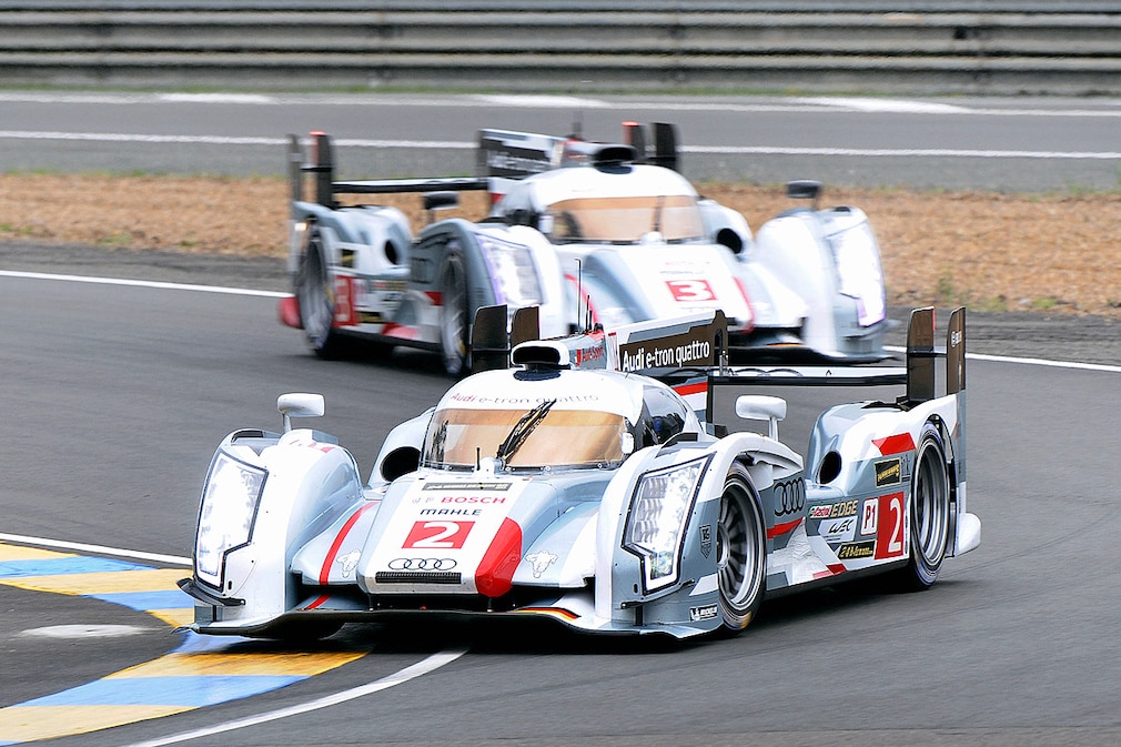 24 Hours Race - Le Mans France Double Audi's, LMP1-AUDI SPORT TEAM JOEST, Audi R18 e-tron quattro, Hybrid, Drivers, Tom Kristensen (DNK), Loïc Duval (FRA), Allan McNish (GBR), LMP1-AUDI SPORT TEAM JOEST, Audi R18 e-tron quattro, Hybrid, Lucas Di Grassi (BRA), Marc Gené (ESP), Oliver Jarvis (GBR)