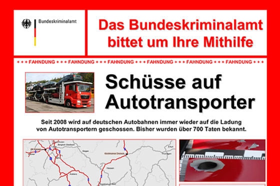 Anschlagserie auf Autotransporter