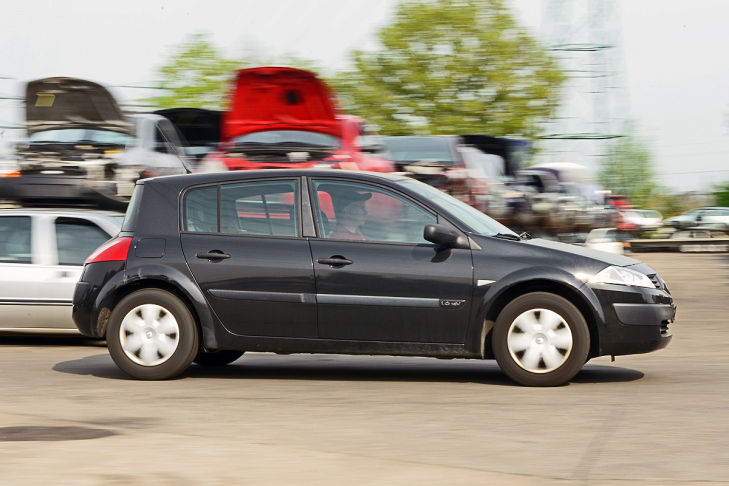 Renault Mégane fahrend Renault Mégane fahrend