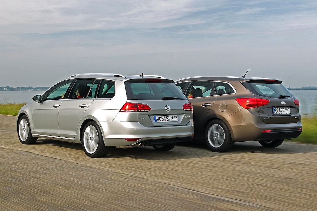 VW Golf Variant 2.0 TDI, Kia Ceed Sportswagon 1.6 CRDi