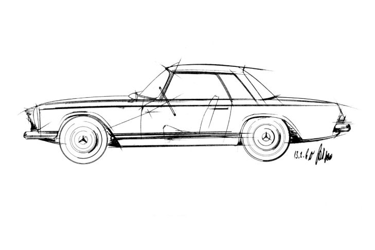 Skizze W 113 ohne Pagode