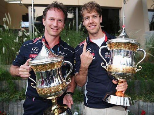 Ein erfolgsverwöhntes Dou: Teamchef Christian Horner und Sebastian Vettel