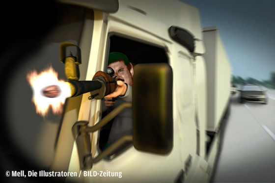 Autobahnschütze Michael K. (Illustration)