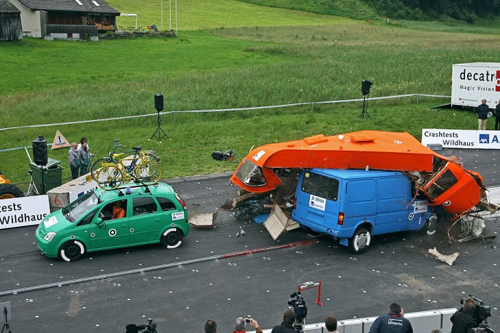 Wohnwagen Crashtest