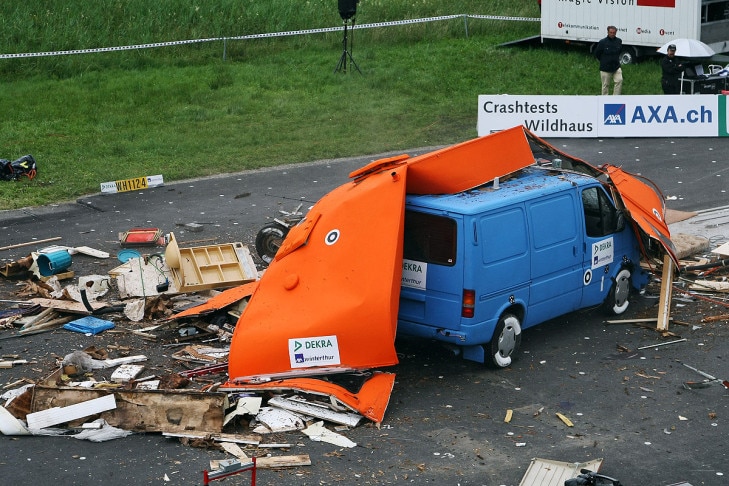 Wohnwagen Crashtest