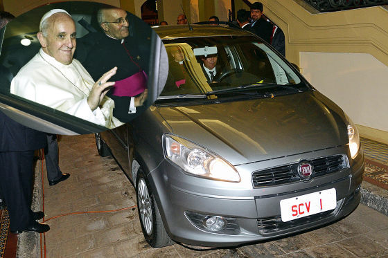 Fiat Idea als Papamobil