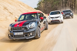 Mini Paceman John Cooper Works All4, Nissan Juke Nismo 4x4, Range Rover Evoque Coupé Si4