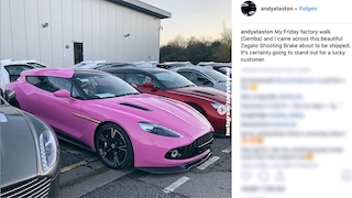 Aston Martin Vanquish Zagato Shooting Brake in Pink