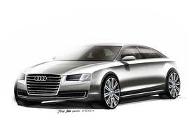 Audi A8 Facelift: Erste Skizzen