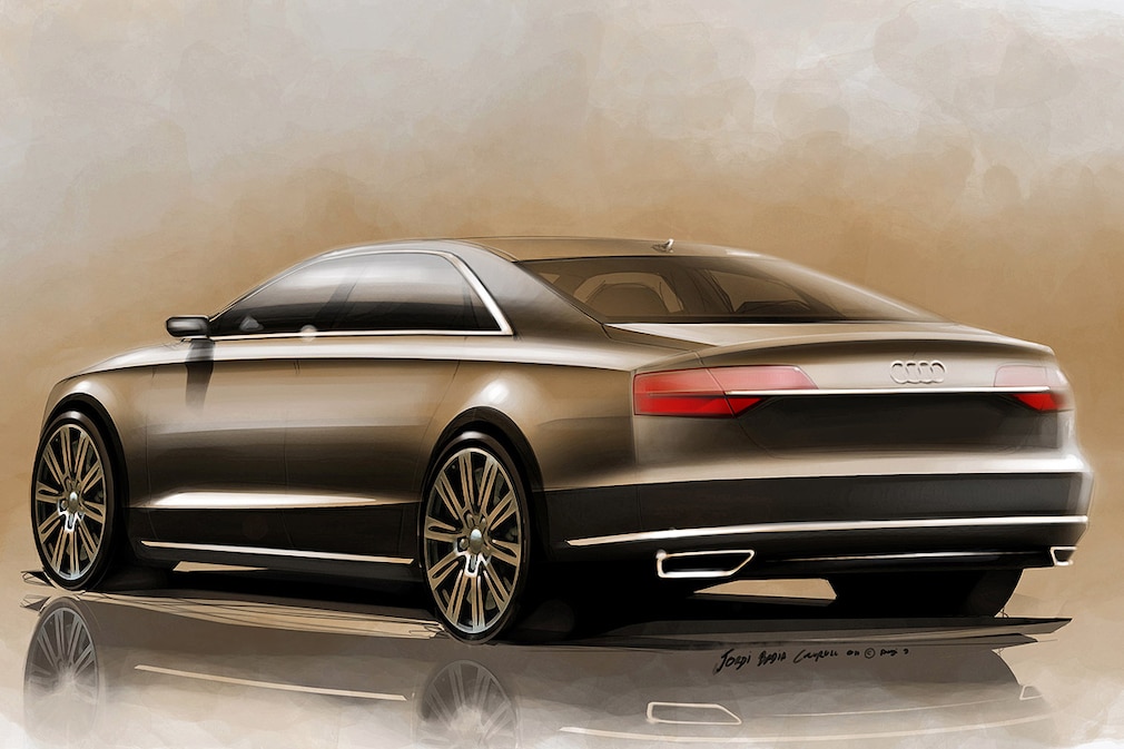 Audi A8 Facelift Skizzen