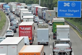 Stau bei Stuttgart