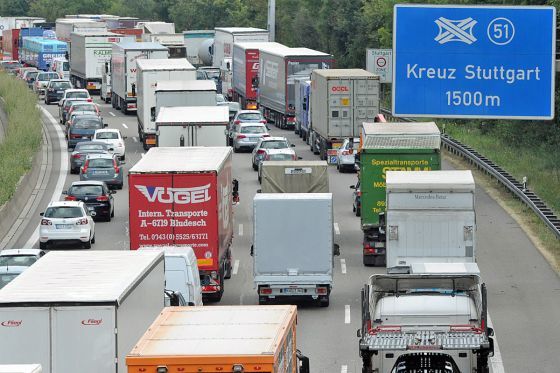 Stau bei Stuttgart
