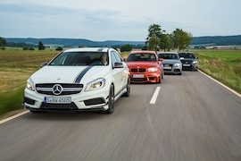 Mercedes A45 AMG BMW 1er M Coupé Audi RS 3 Ford Focus RS 500