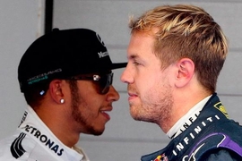 Lewis Hamilton (l.) und Sebastian Vettel
