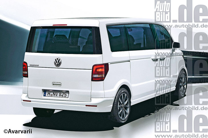 VW T6 Illustration Heckansicht