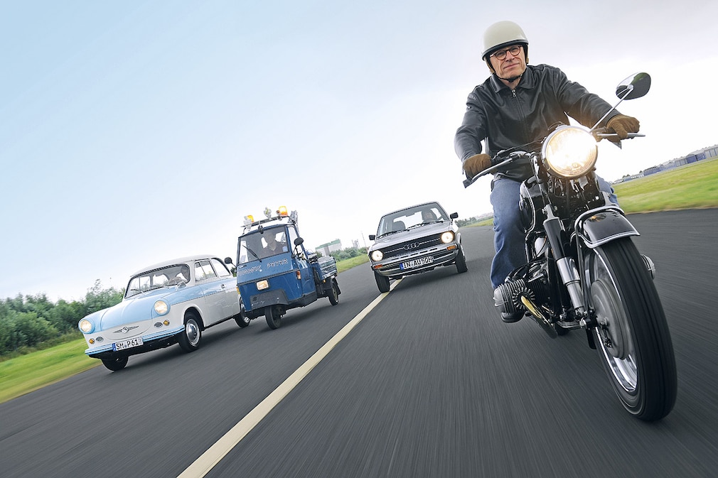 Sachsenring Trabant P 50 Piaggio Ape 50 Audi 50 BMW R50S