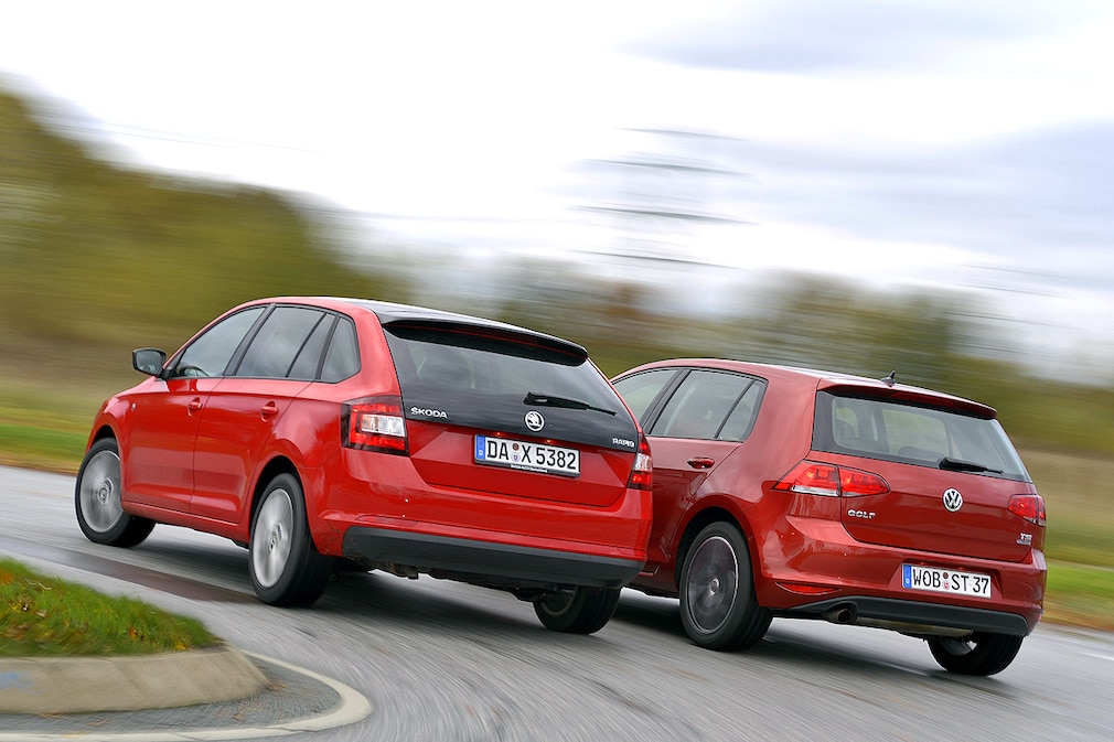 Skoda Rapid Spaceback 1.2 TSI     VW Golf 1.2 TSI