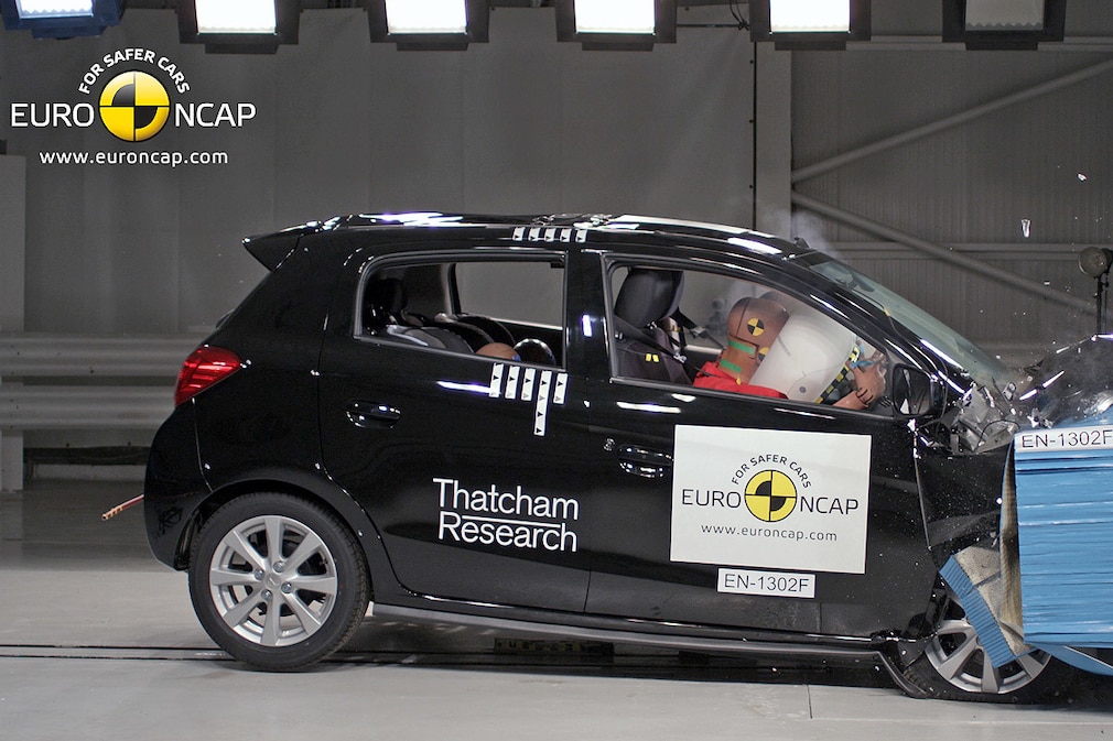 Mitsubishi Space Star im Euro NCAP Crashtest August 2013